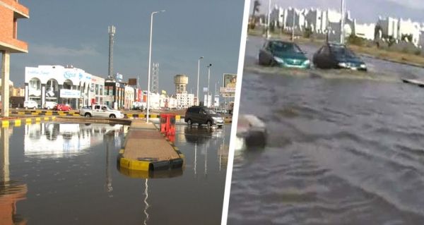На Хургаду обрушился шквальный ливень, породивший хаос