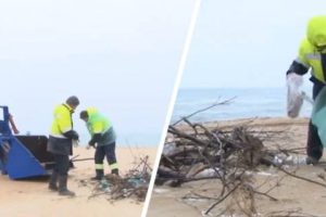 Пляжи популярного курорта на юге России оказались погребены под тоннами мусора