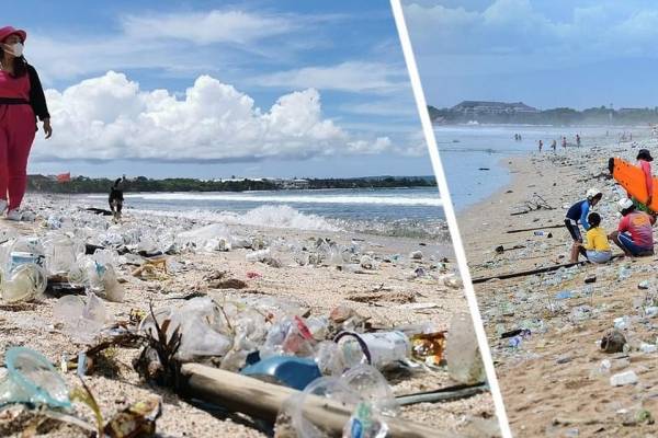 Популярные у туристов пляжи Бали превратились в мусорные свалки. ФОТО
