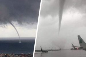 В Анталии туристы испытали страх, когда начался парад торнадо