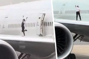 Бортпроводники устроили танцы на крыле Boeing 777, вызвав возмущение