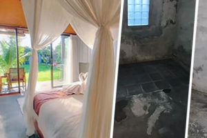 Туристка попалась на фотошоп: вместо шика ей предоставили общественный туалет в советском стиле